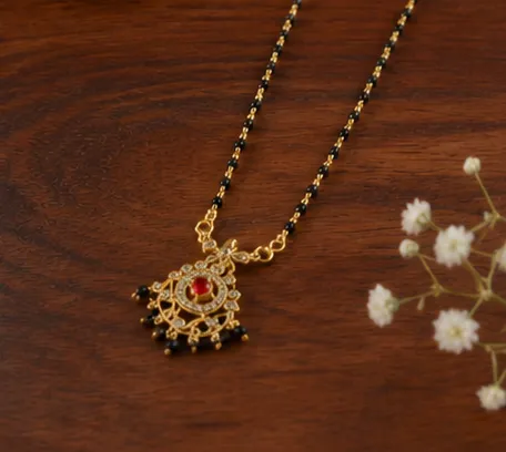 Vintage Royal Ruby Red Mangalsutra